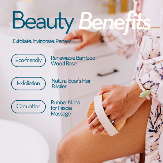 Beauty benefits for frownies body brush - Exfoliate. Invigorate. Renew.