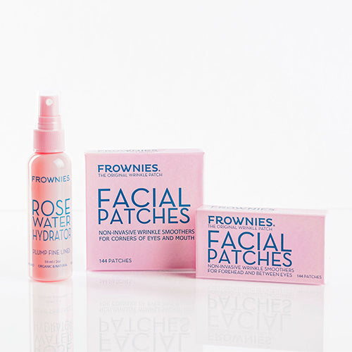 Frownies Starter Kit with frownies Facial Patches and rose water hydrosol