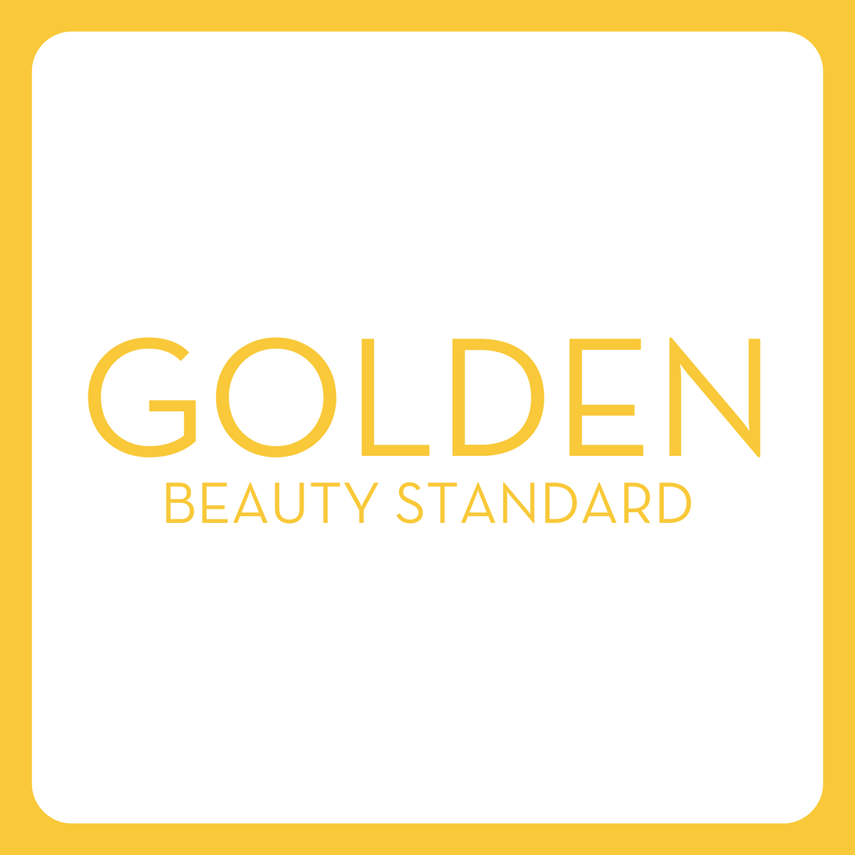 Logo in yellow for the Golden Beauty Standard 