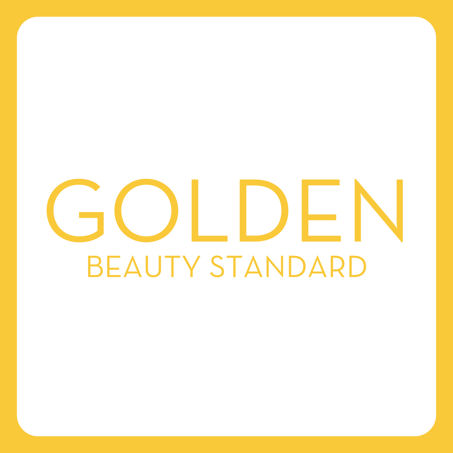 Logo in yellow for the Golden Beauty Standard 