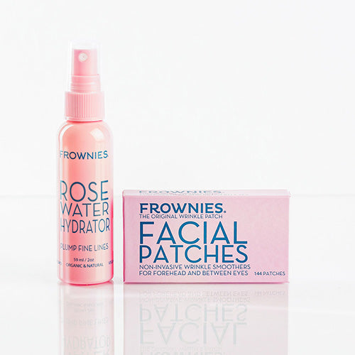 Facial Patches with Rosewater Hydrator Spray  The Frownies Forehead and between the Eyes with Rosewater  