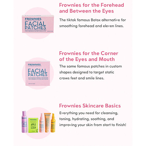 infographic various frownies products