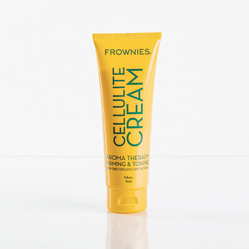 yellow tube of Natural Firming and Toning Cream Skincare Products Frownies   