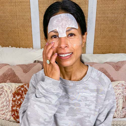 woman applying under eye gels for puffiness and eye bags and frownies Serum Patch for Forehead Wrinkles Facial Patches Frownies   